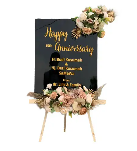 Papan Bunga Akrilik Kancing